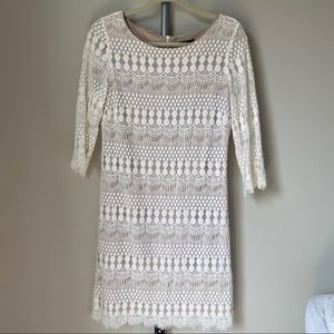 Crocheted lace dress